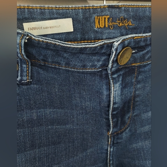 Kut from the Kloth Dark Blue Flare Jeans - Picture 3 of 5